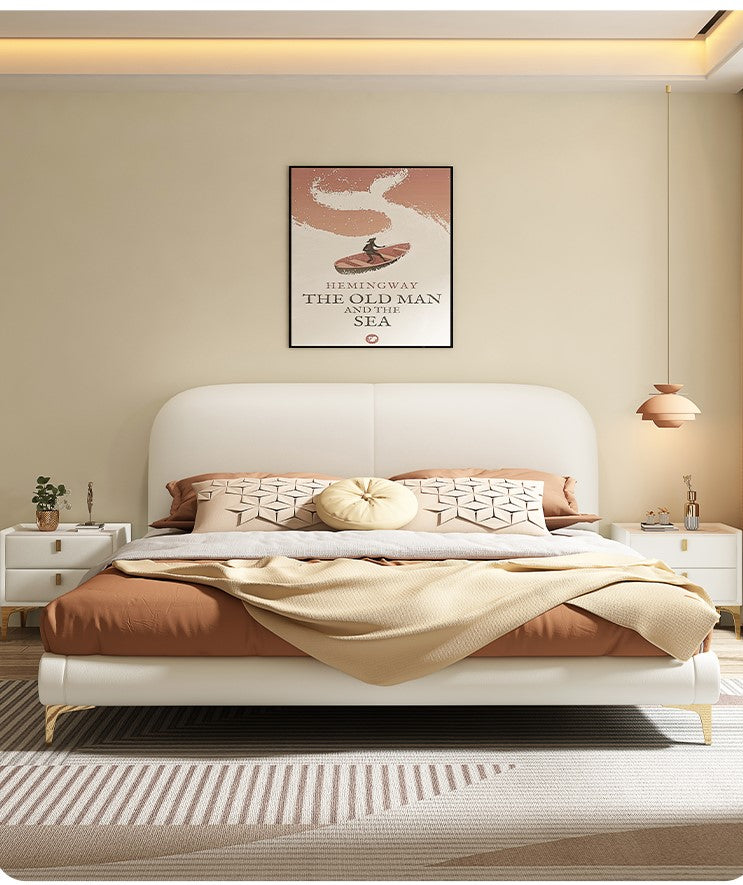 Top-Grain Leather Bed JUXL134