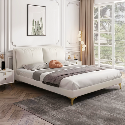 Top-Grain Leather Bed JUXL48