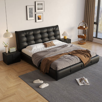 Top-Grain Leather Bed