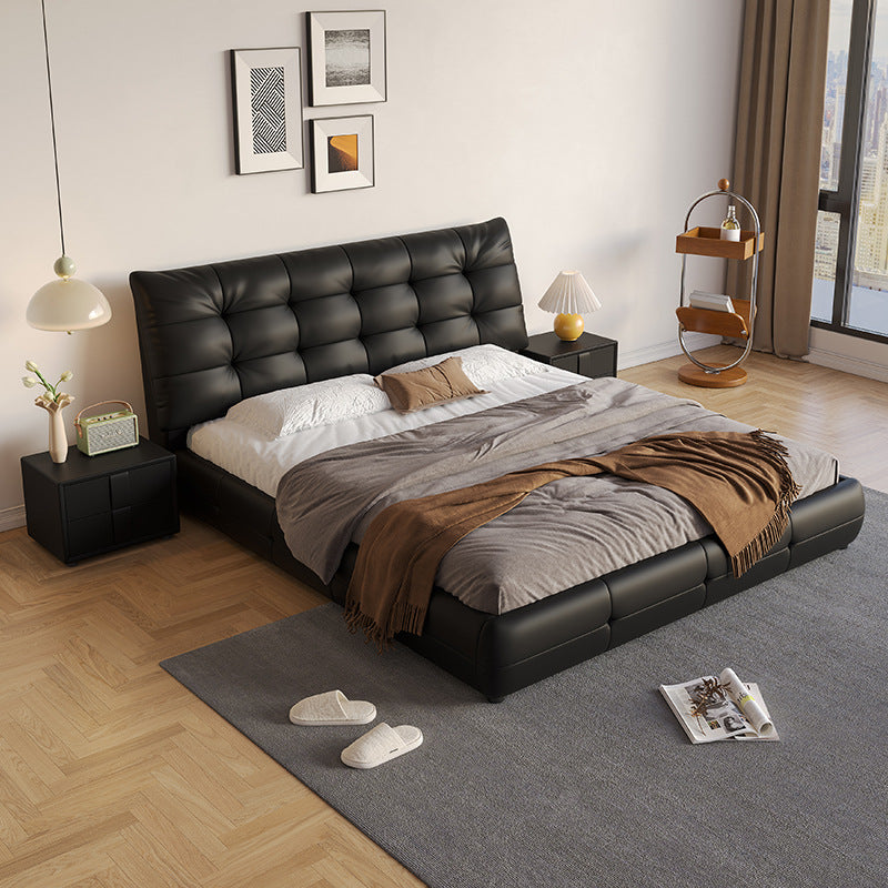Top-Grain Leather Bed