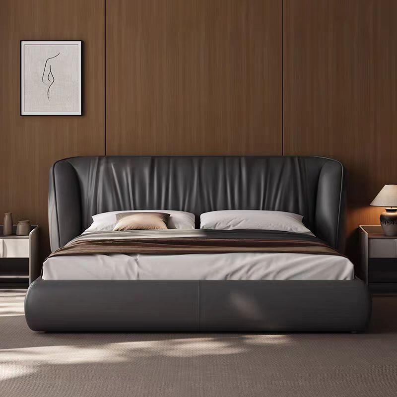 Top-Grain Leather Bed JUXL9936