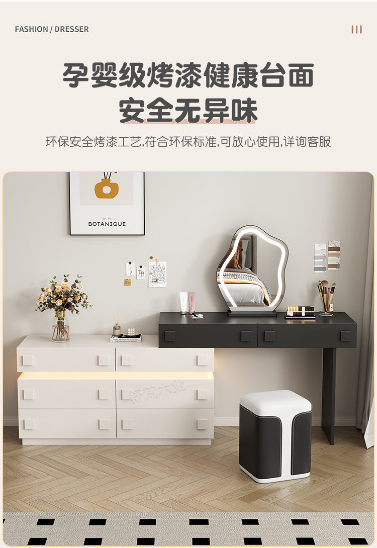 Solid Wood Lacquer Vanity Table