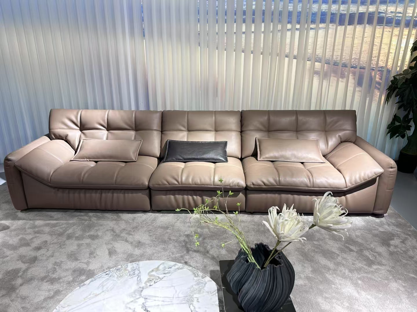 Top-Grain Leather Sofa