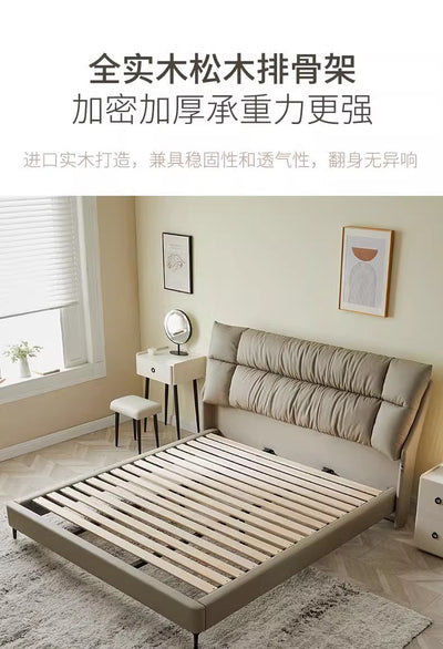 Top-Grain Leather Bed