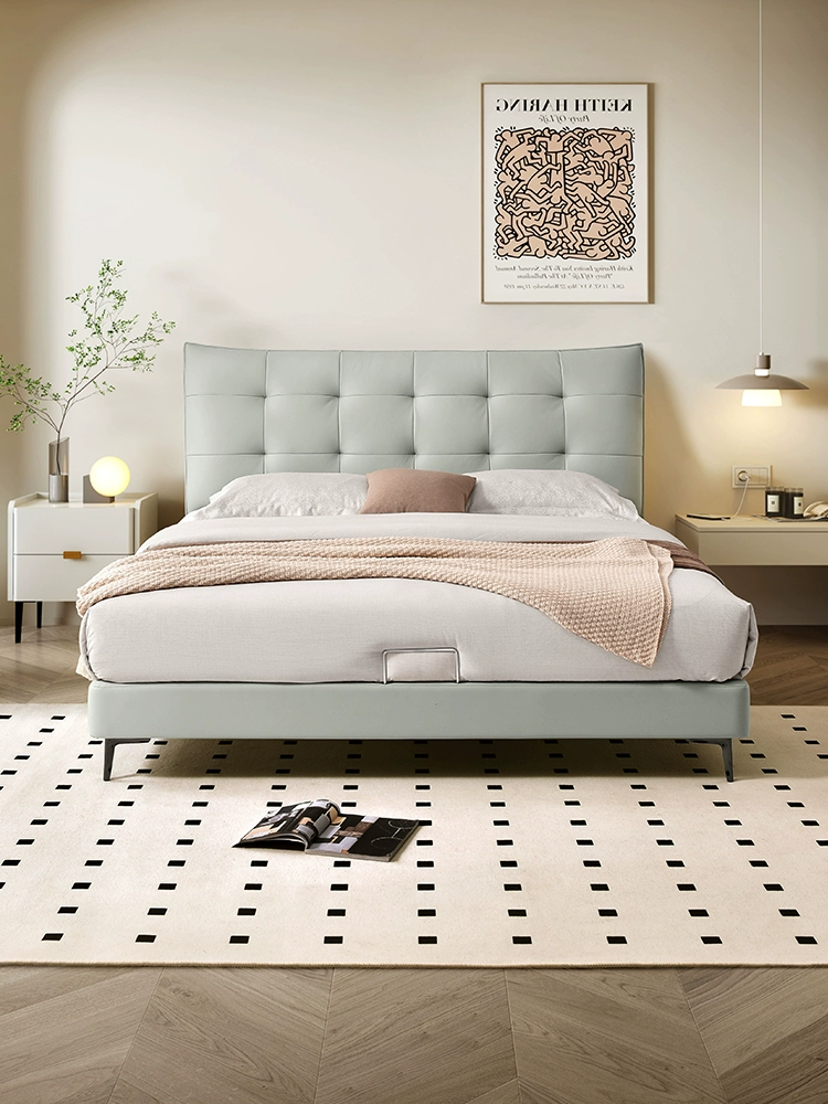 Top-Grain Leather Bed