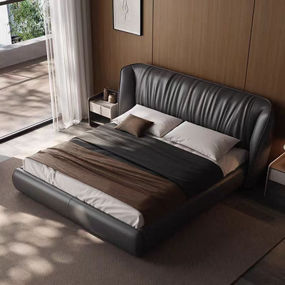 Top-Grain Leather Bed JUXL9936