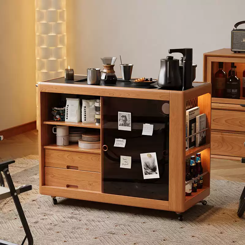 South American Walnut/Cherry Standard Enamel Kettle Side Table