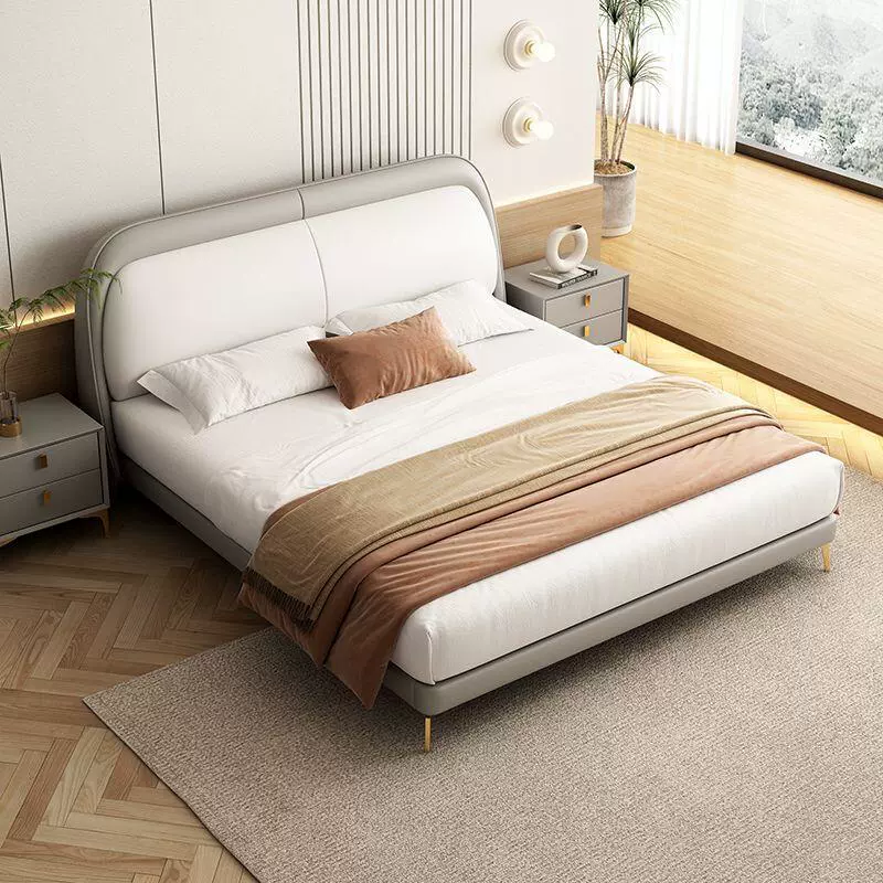 Top-Grain Leather Bed JUXL160