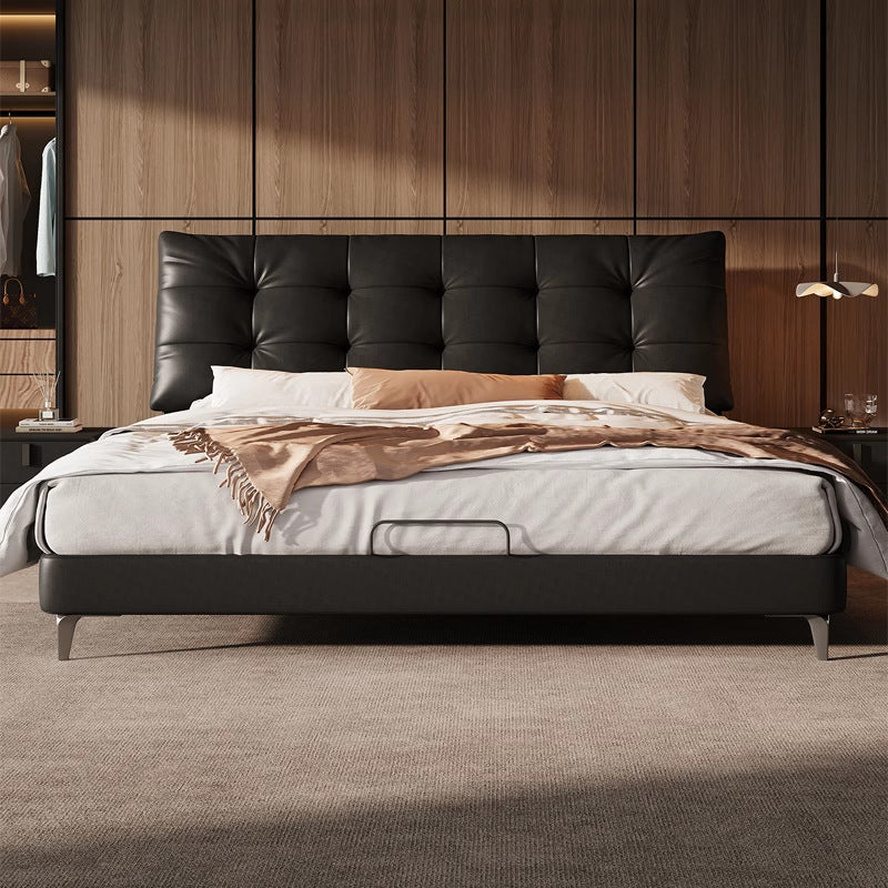 Top-Grain Leather Bed