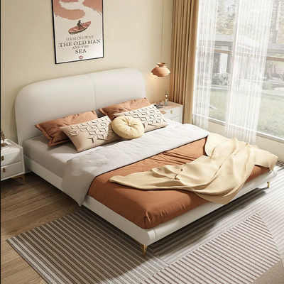 Top-Grain Leather Bed JUXL134