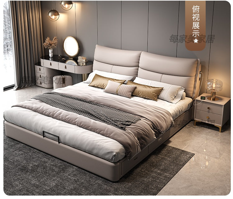 Top-Grain Leather Bed JUXYJ2444
