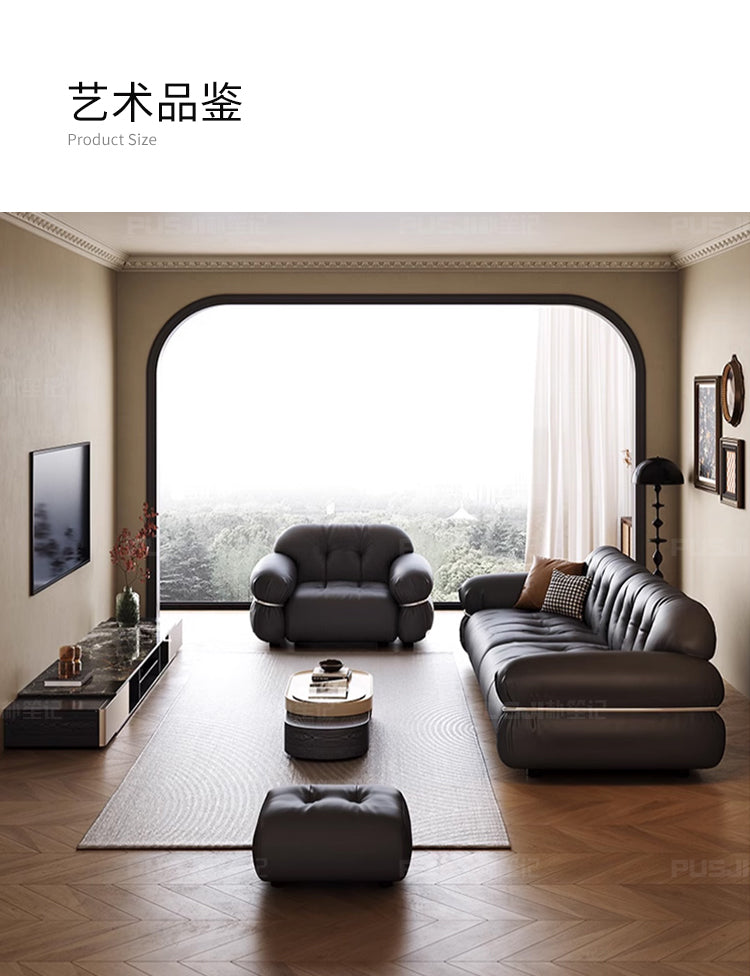 Top-Grain Leather Sofa
