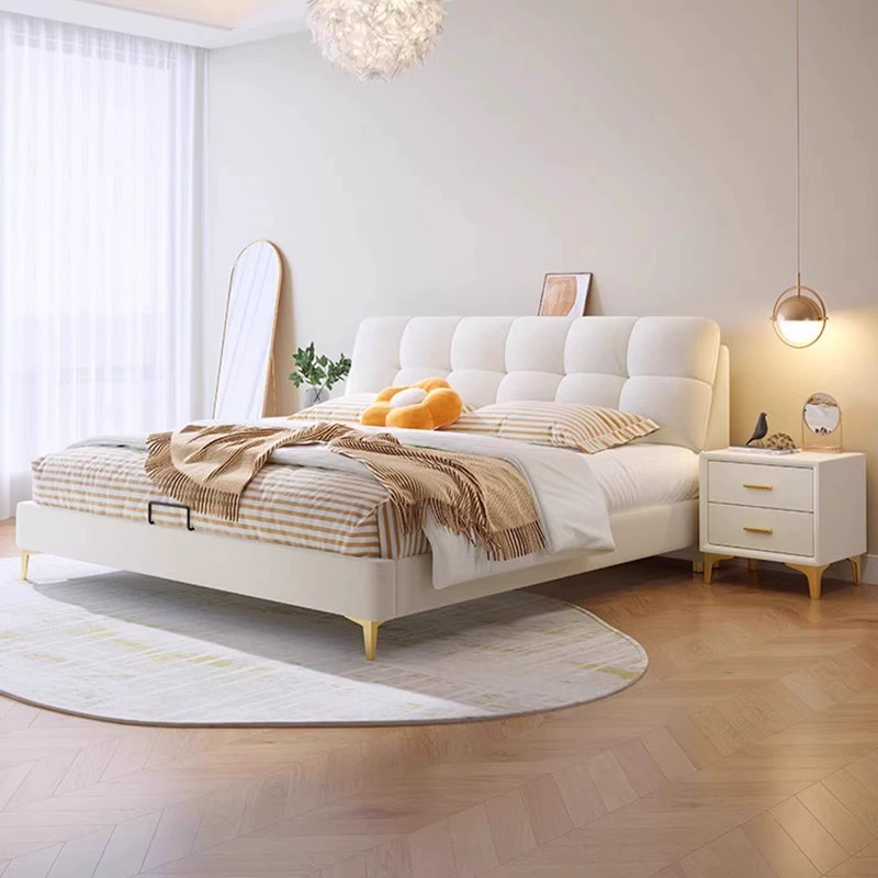 Top-Grain Leather Bed JUXL9754