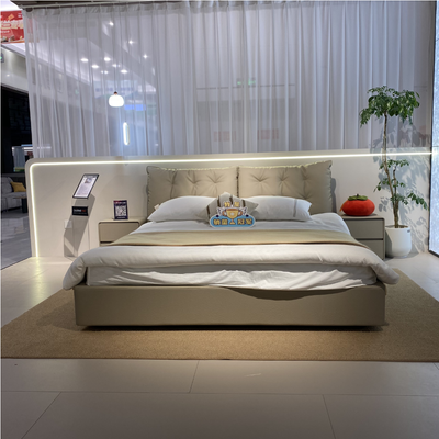 Top-Grain Leather Bed