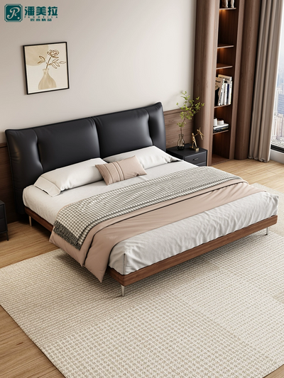Top-Grain Leather Bed
