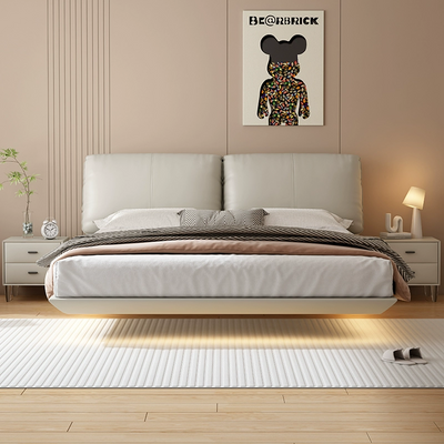 Top-Grain Leather Bed