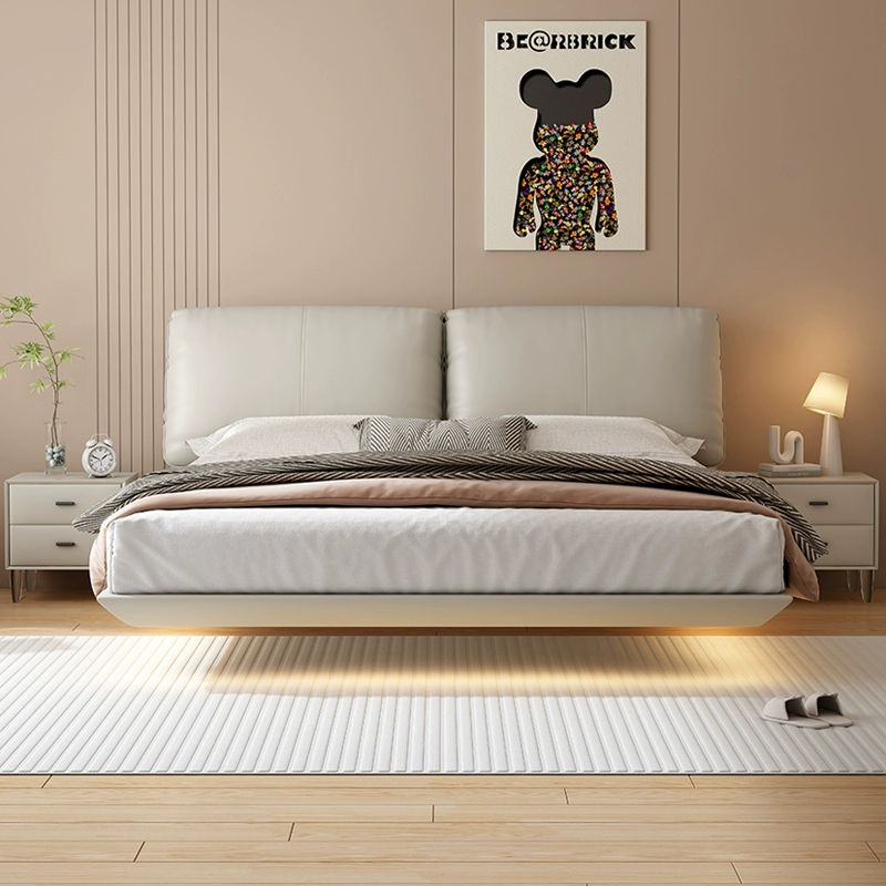 Top-Grain Leather Bed