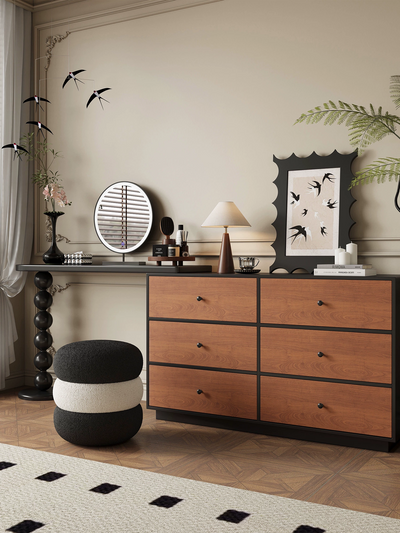 Solid Wood Vanity Table with Pine Soft-Close Drawers