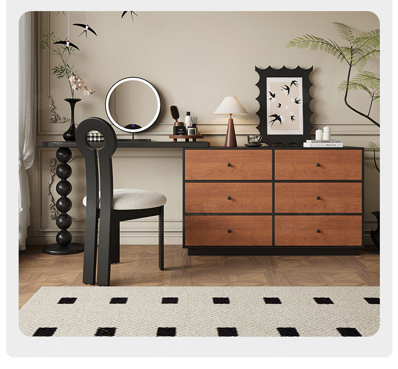 Two-Tone Wood Vanity Table