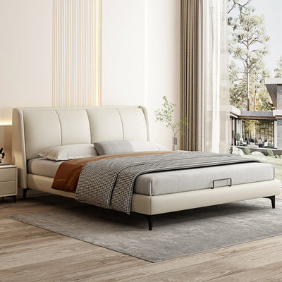 Top-Grain Leather Bed JUXL60