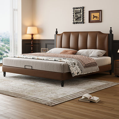 Top-Grain Leather Bed