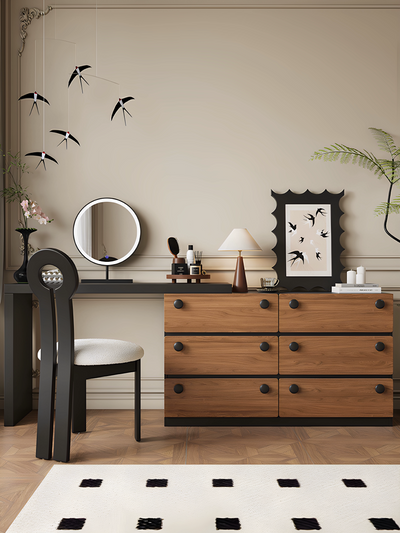 Two-Tone Wood Vanity Table