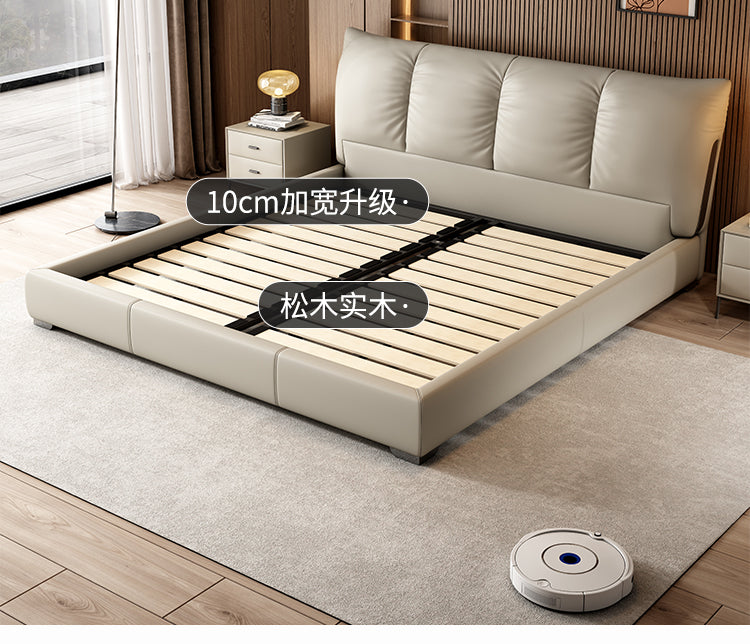 Top-Grain Leather Bed