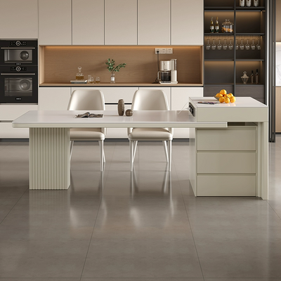 White Soft-Gloss Island Counter