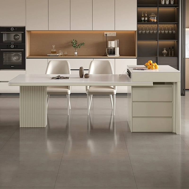 White Soft-Gloss Island Counter