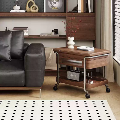 Walnut Flip-Top Side Table