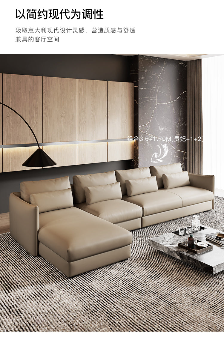 Top-Grain Leather Sofa