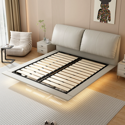 Top-Grain Leather Bed