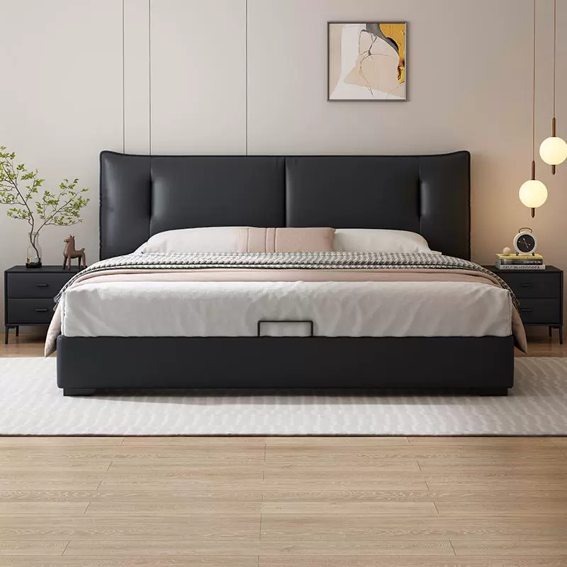 Top-Grain Leather Bed