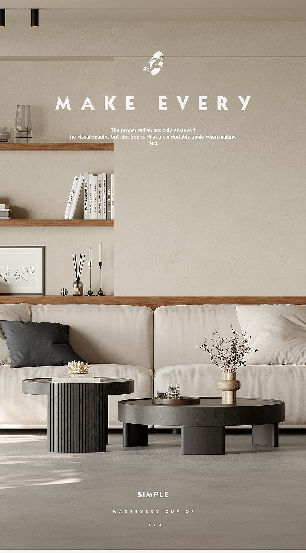 snow Mountain Orchid luxury stone Coffee TableCombination