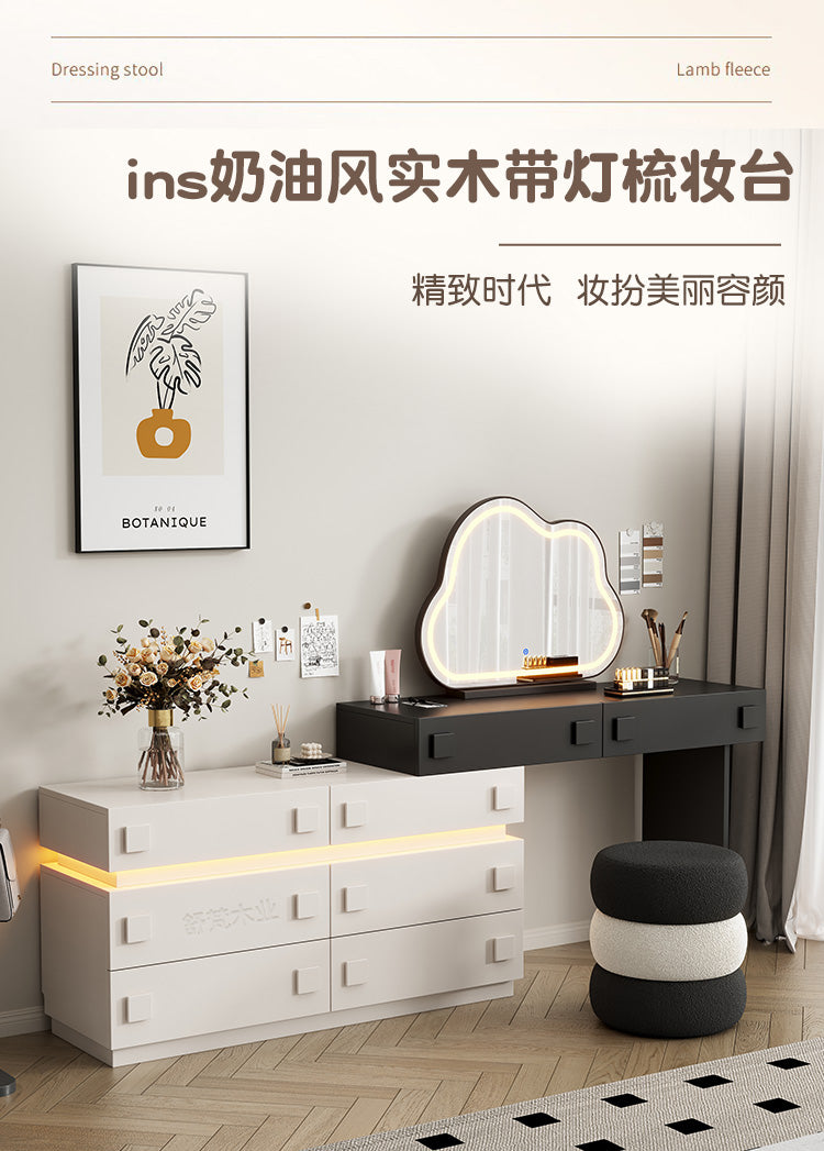 Solid Wood Lacquer Vanity Table