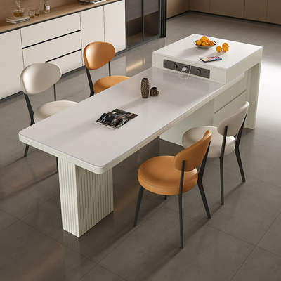 White Soft-Gloss Island Counter