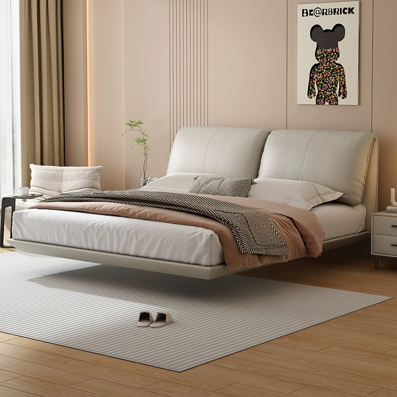Top-Grain Leather Bed