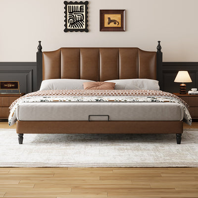 Top-Grain Leather Bed