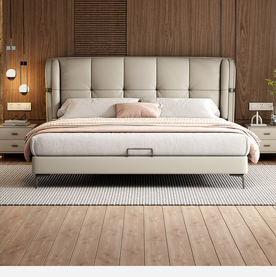 Top-Grain Leather Bed