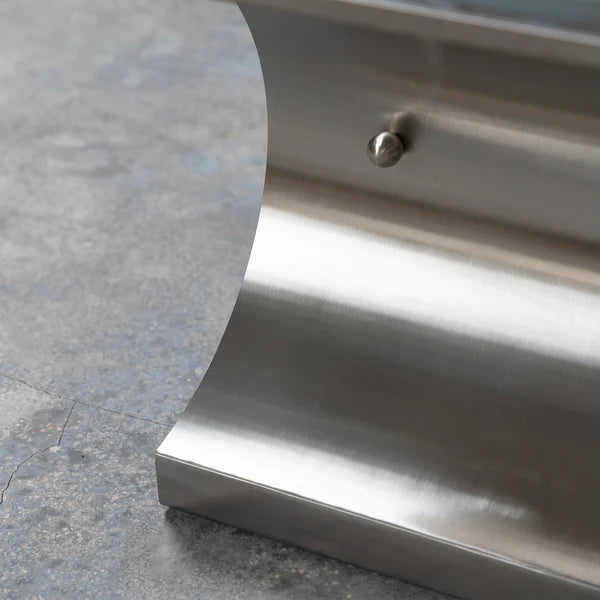 Sculpted Steel Side Table
