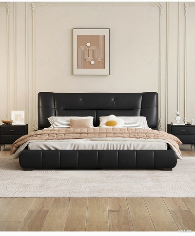 Top-Grain Leather Bed