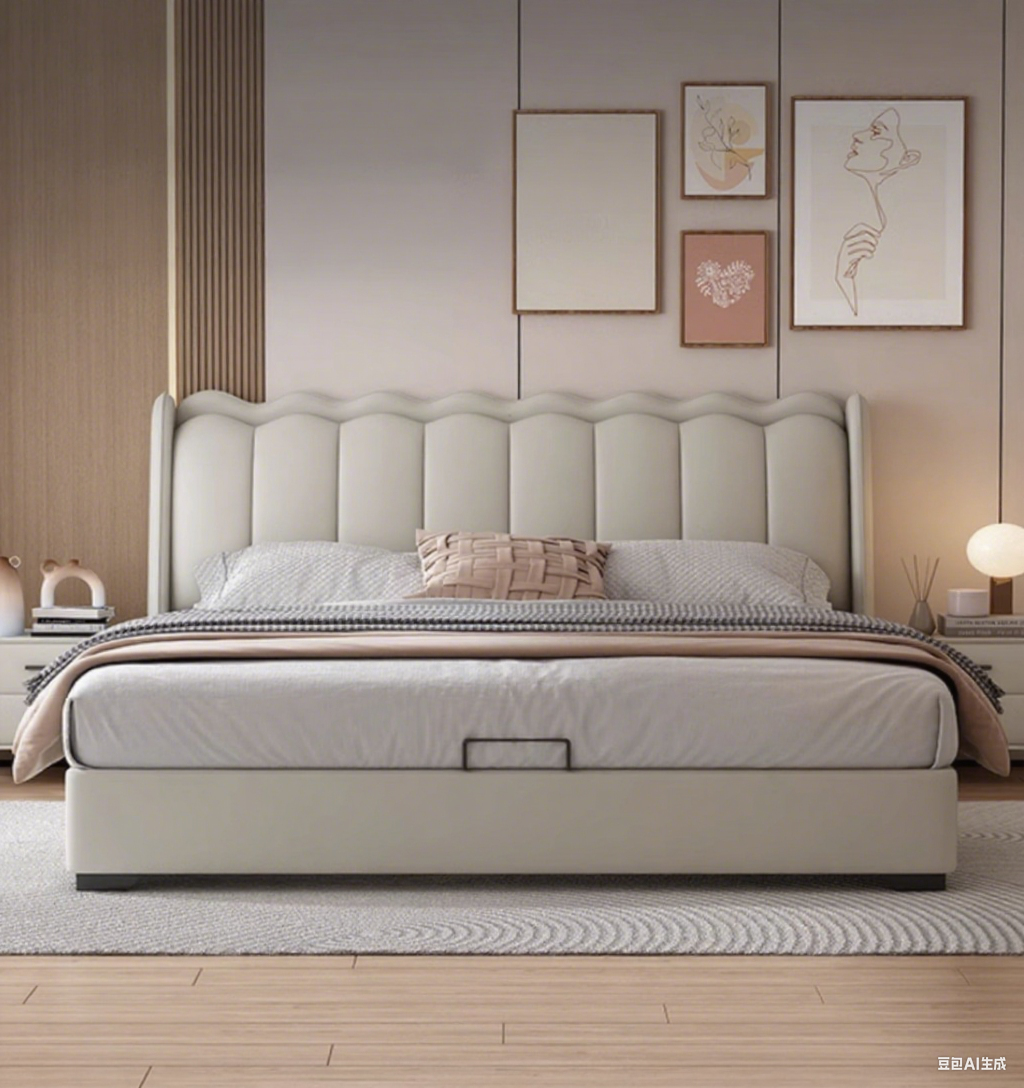 Top-Grain Leather Bed