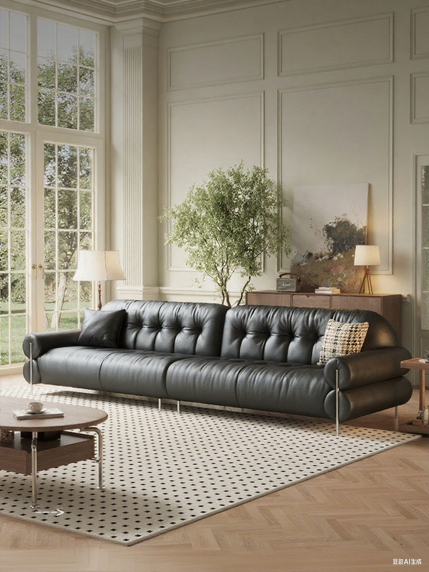 Top-Grain Leather Sofa