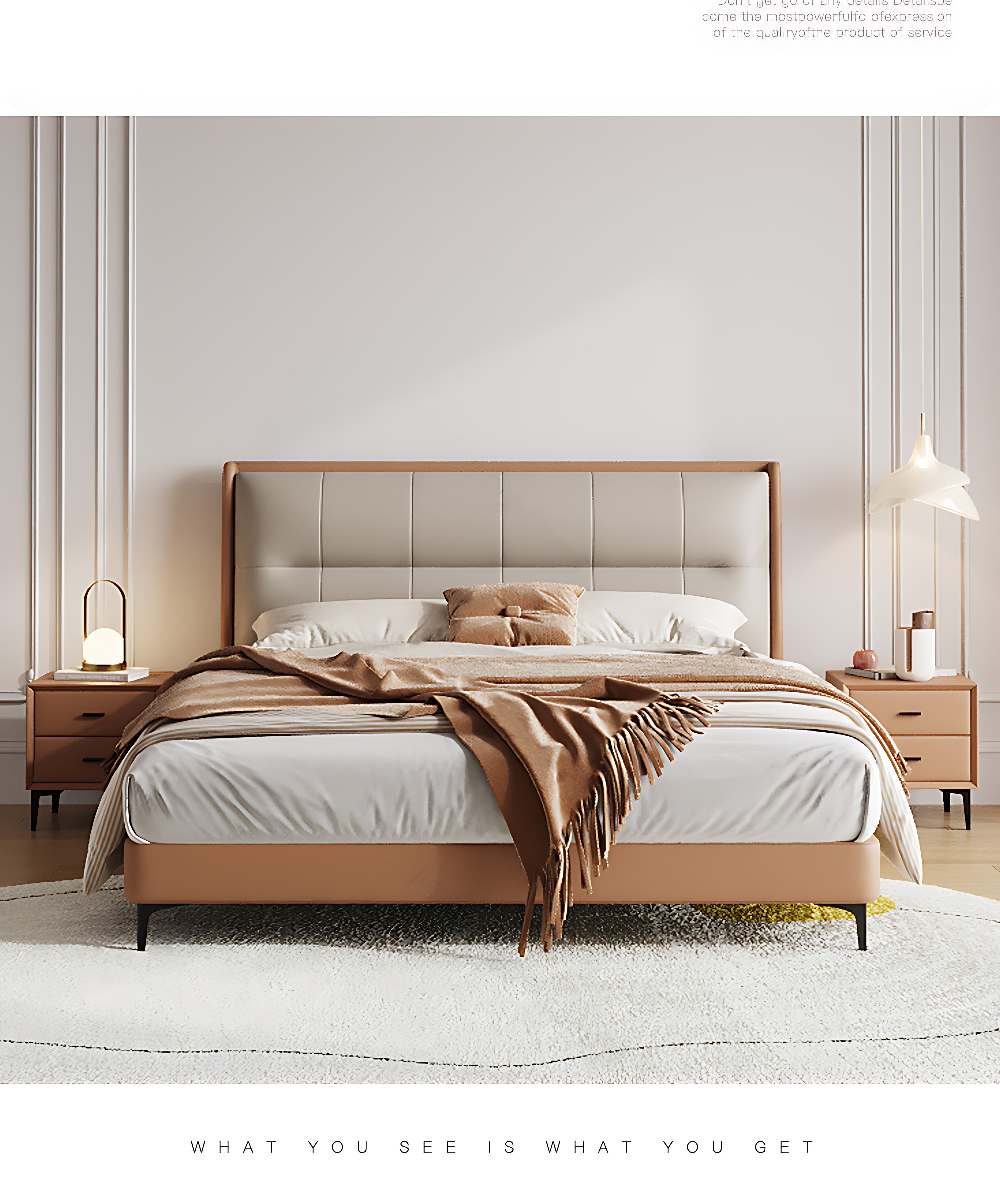 Top-Grain Leather Bed